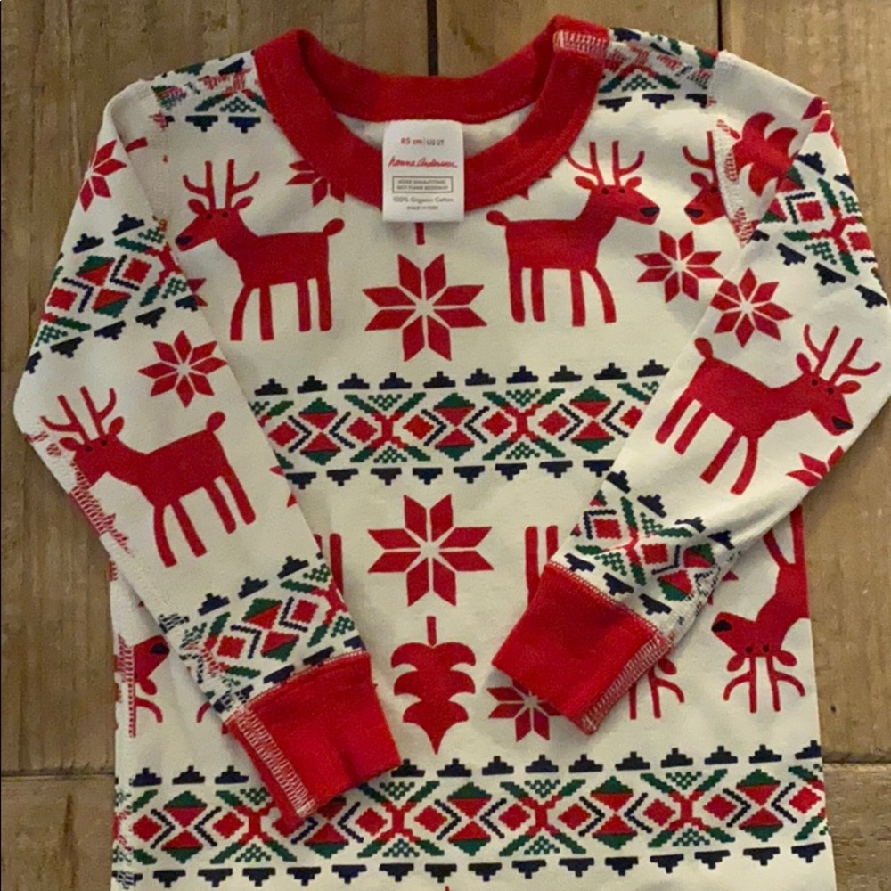 Hanna Anderson 2T classic fair isle pajamas